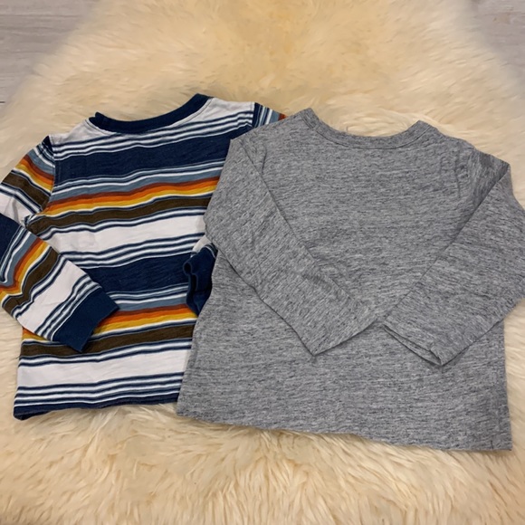 Carter’s and Joe Fresh Long-Sleeve Shirts in Stripes and Gray Halloween Size 2T - Picture 8 of 8